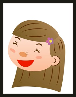 微笑女孩头像