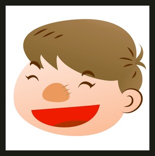 微笑小男孩卡通头像