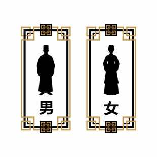 洗手间标识牌