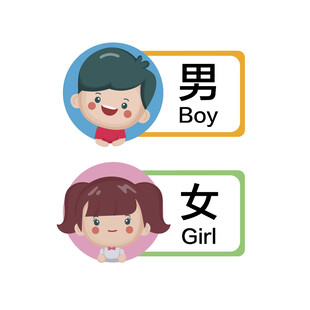 儿童洗手间标识牌
