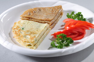 煎饼配蔬菜