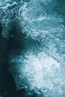 汹涌海浪蓝色海洋景象