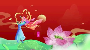 仙女舞荷间