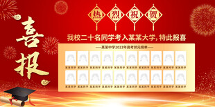 喜庆高考喜报展示