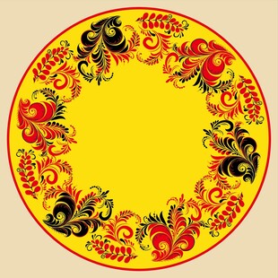 传统中式圆形花纹图案