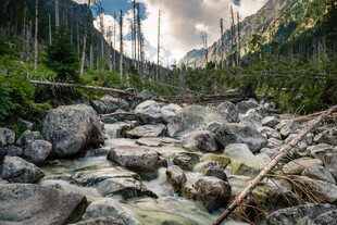 山间溪流