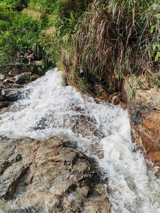 山间溪流奔腾的灵动之景