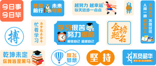 努力学习学校墙面装饰