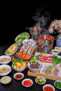 丰盛火锅食材
