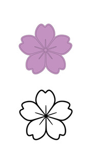 两朵樱花图案设计