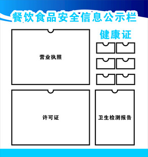 餐饮公示栏 标识牌