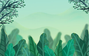绿意盎然的自然植物景观
