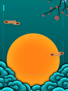 海上日出伴飞鸟与繁花