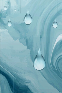 蓝色水滴抽象艺术背景图