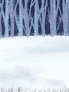 冬日雪林风景