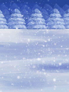 冬日雪景静谧的雪林世界