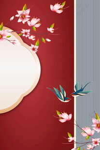 中式花鸟背景图