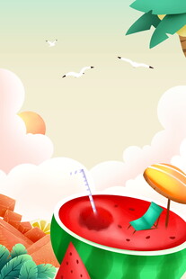 夏日西瓜杯中的清凉时光
