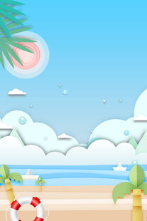 夏日海滩度假风景