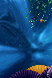 梦幻水底景色与灵动游鱼
