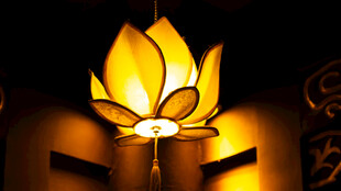 江西九江东林大佛金色莲花灯