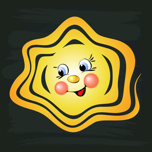 可爱笑脸星星卡通形象
