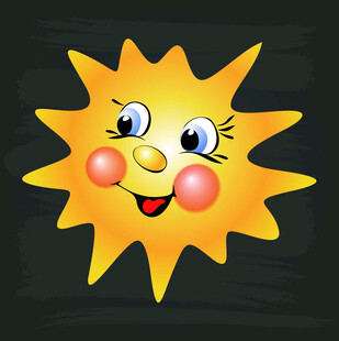 可爱笑脸太阳卡通形象