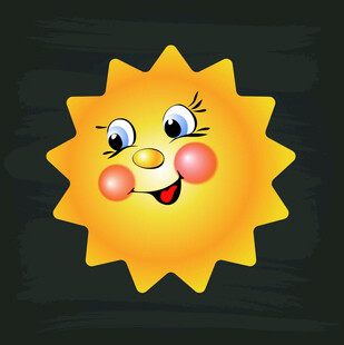 可爱笑脸太阳卡通形象