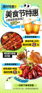 美食街海报