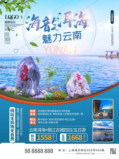 云南洱海旅游宣传海报