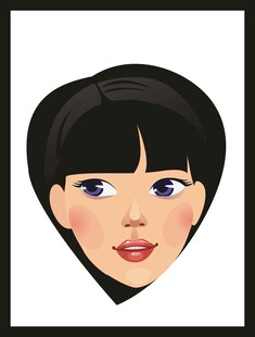 卡通风格短发女性头像