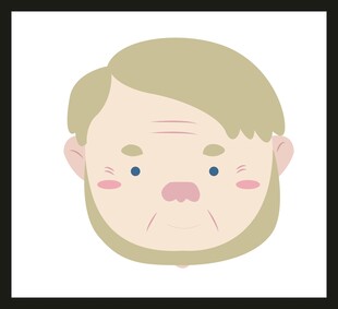 卡通风格的男子头像
