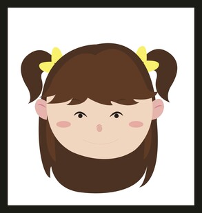 扎双马尾的可爱女孩