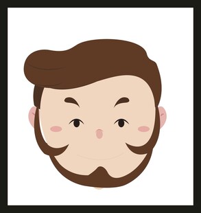 卡通胡须男子头像