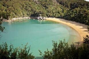 美丽海岛的清澈蓝湾
