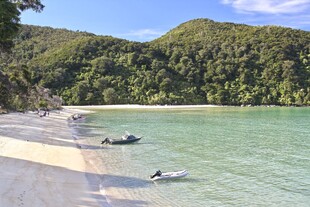 美丽海滨沙滩与清澈海水