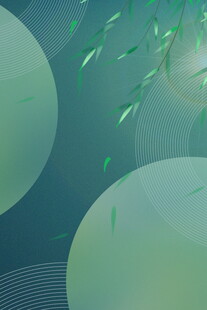 清新绿调几何抽象背景图