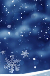 梦幻蓝色飘雪背景图