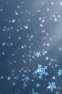 蓝色雪花飘落背景图