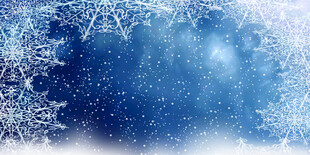 梦幻蓝色雪花背景图