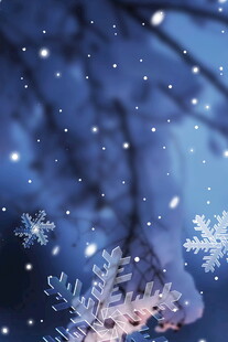 梦幻雪花背景图