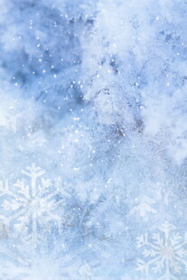 梦幻蓝色雪花背景图