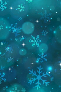 梦幻蓝色雪花背景图案