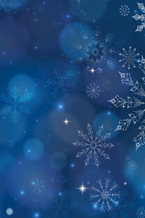 梦幻蓝色雪花背景图