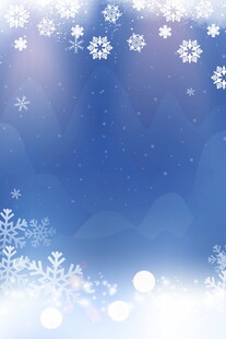 梦幻蓝色雪花背景图