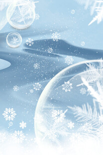 梦幻冰雪气泡背景图