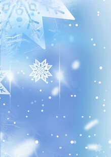 梦幻蓝色雪花背景图