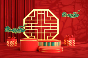 中式喜庆场景传统装饰摆件