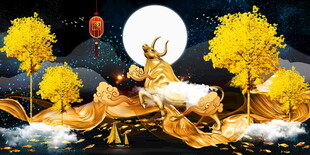 梦幻月夜下的奇幻场景