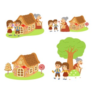 糖果小屋插画